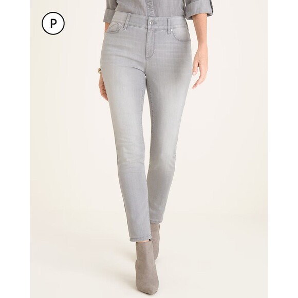 Chico's Jeans Size 3P (16P) Petite Gray Secret Stretch Jeggings Skinny - Picture 9 of 9